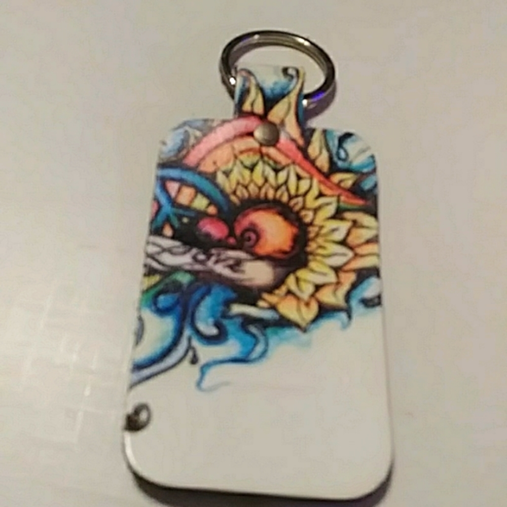 Handmade leather keychain or luggage tag